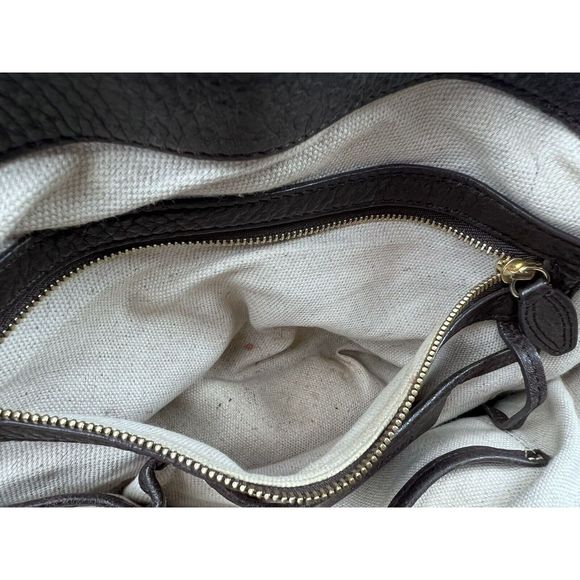 Michael by Michael Kors Brown Pebbled Leather Gold Tone Shoulder Bag Large Purse - Picture 16 of 16